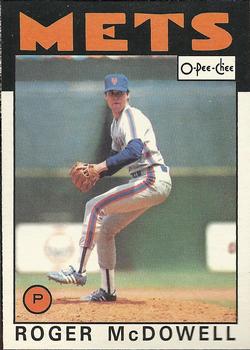 1986 O-Pee-Chee Baseball Cards 139     Roger McDowell